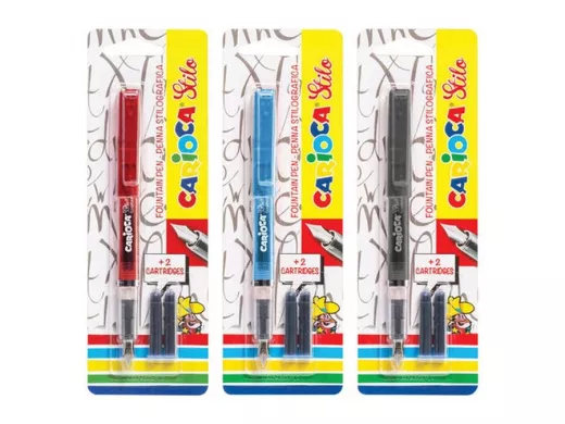 Ручка перьевая "BR-101093" "Stilo", иридиевое перо, 2 сменных картриджа, корпус ассорти, Италия