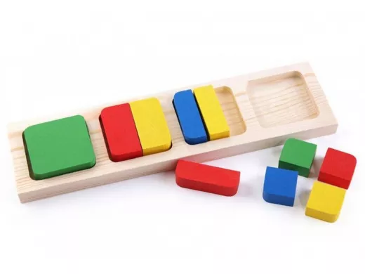 Доска-Вкладыш "Геометрия Квадрат"  игрушки из дерева