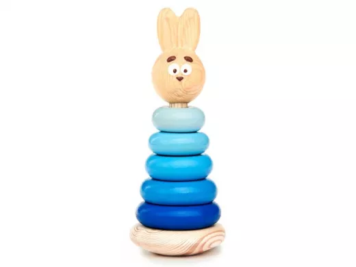 Пирамидка "Зайчонок"  игрушки из дерева