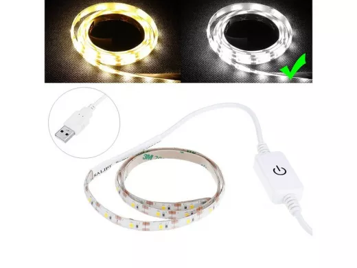 "ABBIKUS-126174" Белая светодиодная лента 0,3м (USB)