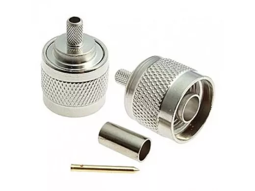 Высокочастотный разъем N-C58P штекер под обжим для кабеля RG58