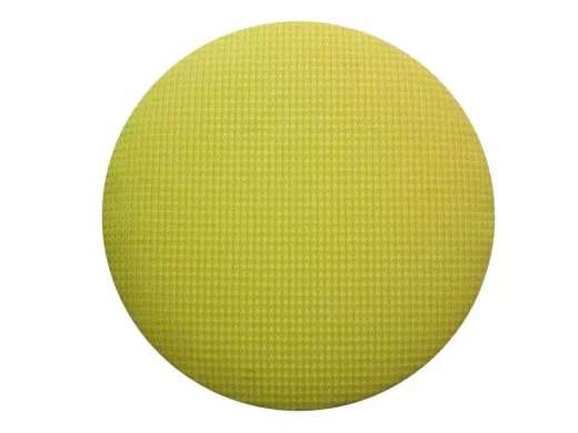 Сиденье для табурета "TABURETTO-14928" диаметр 310мм жёлтый, мягкий флок с текстуровкой