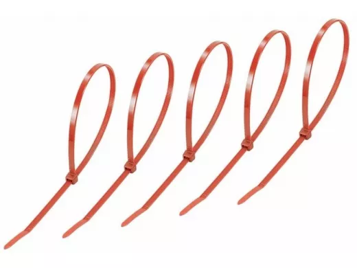 300х5мм кабельный хомут (стяжка нейлонoвая) nylon красная (25 шт) REXANT