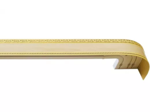 280см карниз ЕСЕНИН СЕРЕБРО 3х рядный с декор. планкой 70мм КОТО гл. в инд. уп. ультракомпакт