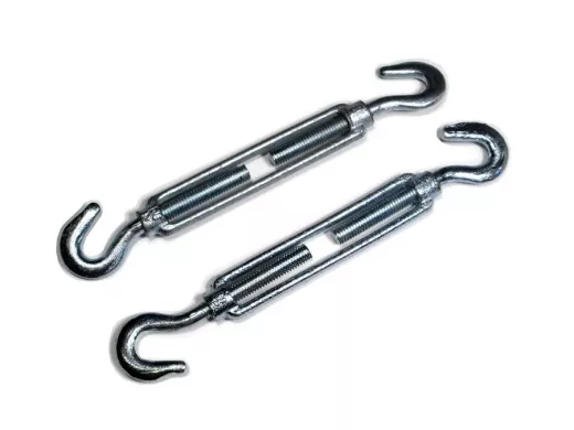 Талреп, крюк-крюк, цинк DIN 1480 М8 (30 шт)  в упаковке 30шт, вес 1шт г, цена за 1шт