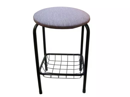 Табурет с подставкой для ног и корзинкой для вещей 