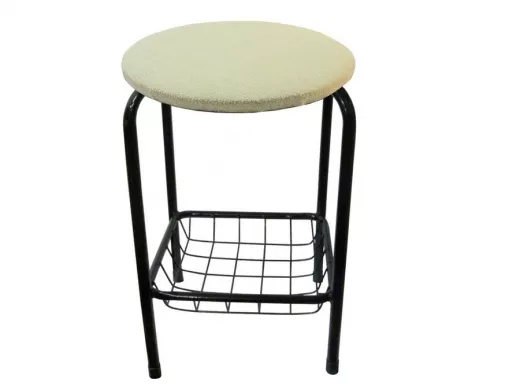 Табурет с подставкой для ног и корзинкой для вещей 