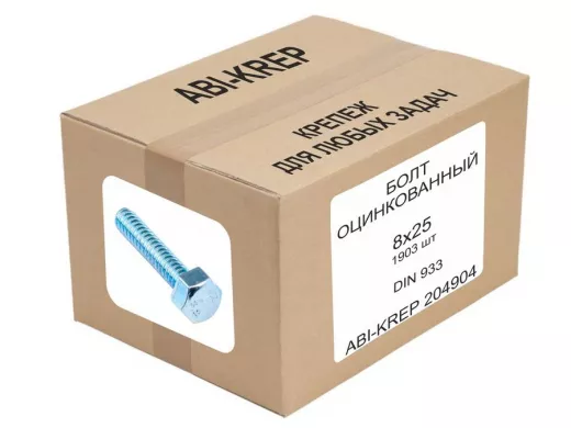 Болт оцинкованный  8х 25 DIN 933 (1шт) 