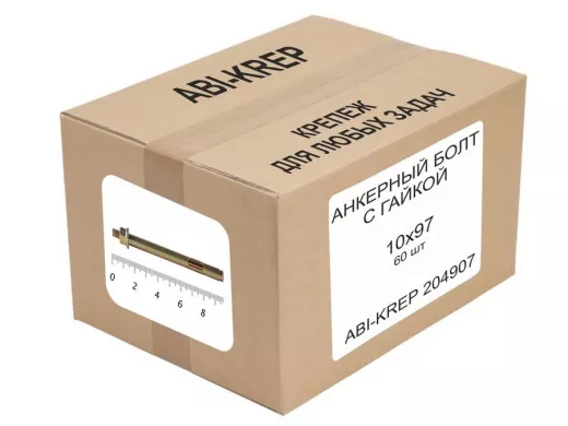 Анкерный болт с гайкой 10х 97 ( 1шт) "ABI-KREP 204907"  резьба М8, вес 1шт 48,062г