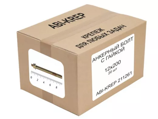 Анкерный болт с гайкой 12х200 ( 20шт) 