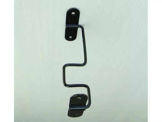 Держатель для подвесной полки с намотчиком провода снизу "LOFTOM-213519" 14,5х2,4см, цвет черный