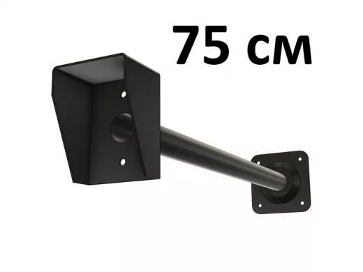 Стальной защитный козырек для кнопок выхода с вылетом от стены  75см 