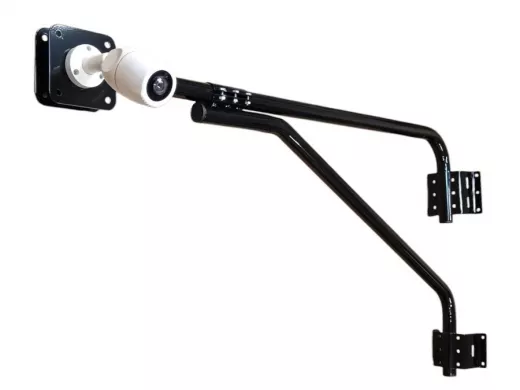 Кронштейн "КАМЕРАКРЕП-217498" на столб, к стене, для двух видеокамер, вылет 110см, с укосиной,черный