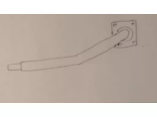 Поручень, конечный, угол 35гр, 80см, левый 