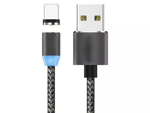 Шнур USB / Lightning (iPhone) Орбита OT-SMI08 1м  OT-SMl08, USB 2A магнитный