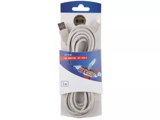 Шнур  шт. mini USB - шт. USB-A 3M  REXANT