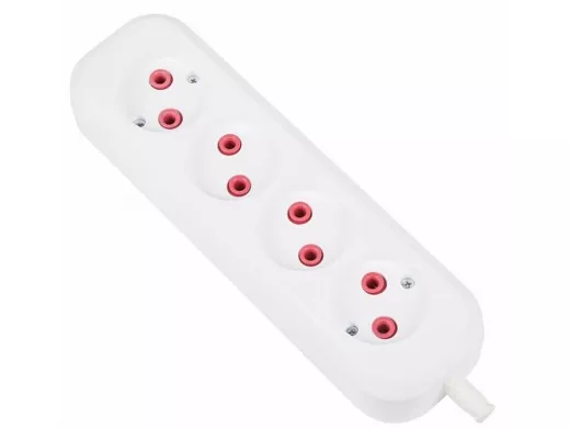 Колодка удлинителя 4 гнезда без заземления Эконом