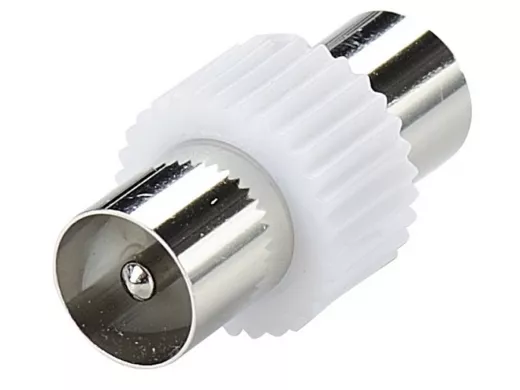 Переходник ТВ-штекер / ТВ-штекер   пластиковый