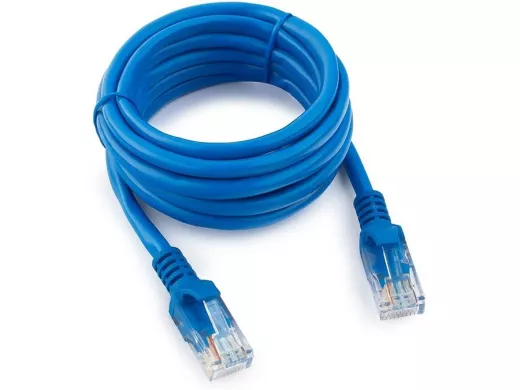 Патч-корд Cablexpert PP10-2M/B кат.5e, 2м, медный UTP литой, многожильный (синий) PP10-2M/B