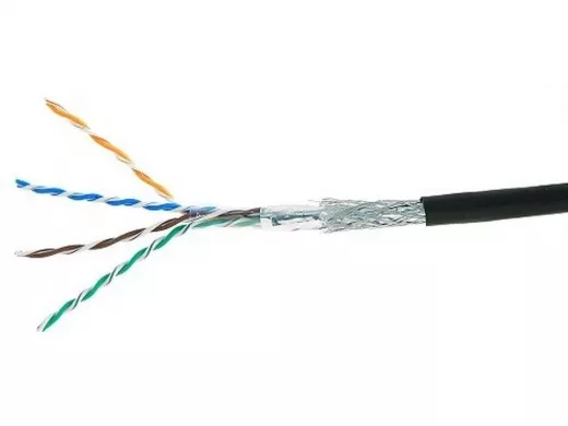 Кабель Cablexpert, SFTP5e, 4 пары, 0.51 мм, медь, однож., экран, оплётка, 305 м, для внешней проклад