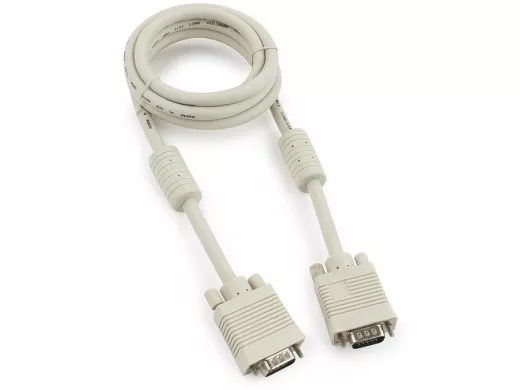 Шнур VGA штекер /  VGA штекер длина  1,8 метра  Premium Cablexpert CC-PPVGA-6, тройной экран,ферриты