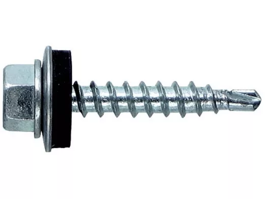 Саморезы 4,8х35 кровельные, сверло, цинк, с шайбой (3000шт) в упаковке 866шт, вес 1шт 5,77г, цена за