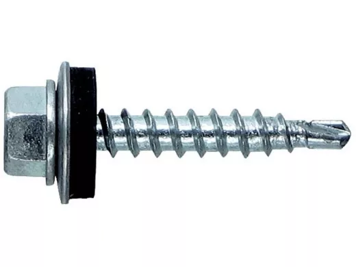 Саморезы 6,3х 70 кровельные, сверло, цинк, с шайбой  в упаковке 800шт, вес 1шт 15,75г