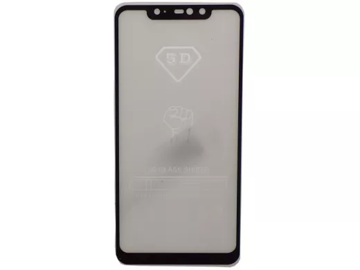 Стекло защитное Xiaomi Redmi Note 6 Pro, 5D, чёрное, тех.пак.