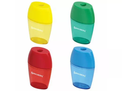 Точилка "Diamond", с контейнером "BR-75703", овальная, в дисплее, ассорти