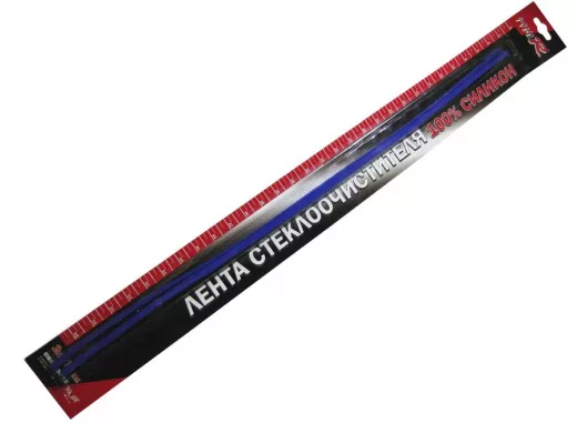 Лента стеклоочистителя (пара) силиконовая 60 см синяя RTR 06010