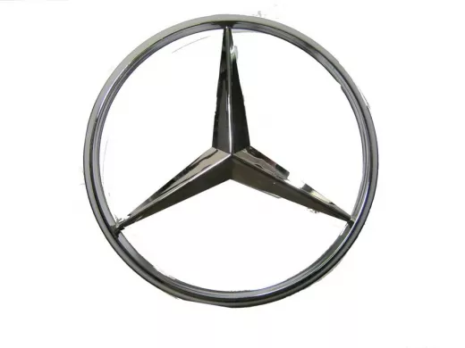Эмблемма пластик в п/э знак MERCEDES хром 9x9 см "штырьки" 01354   00000