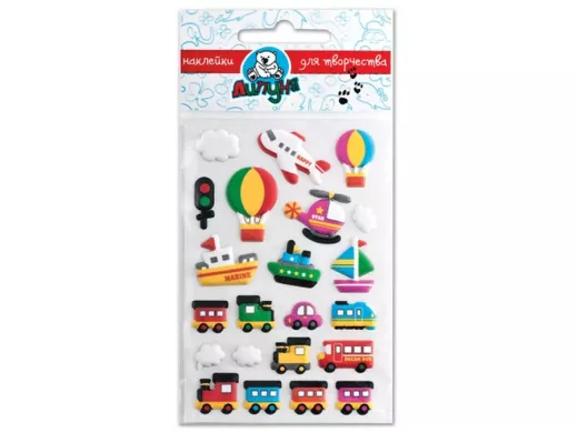 Наклейки "BR-94001" "Зефирные игрушки", с европодвесом